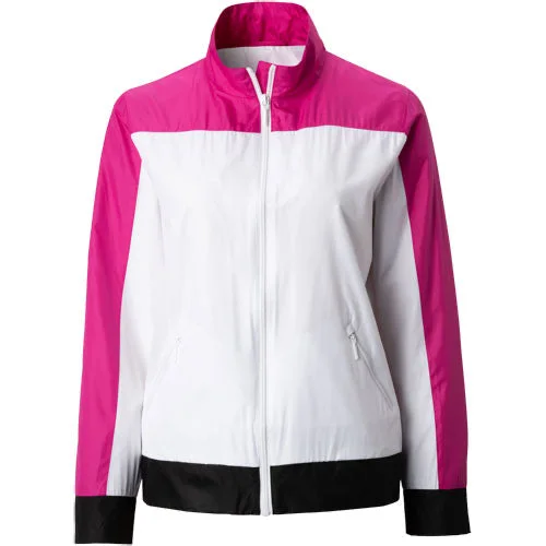 New GGBlue Jackie Golf Jacket in White Pink & Black. Size M. MSP$120