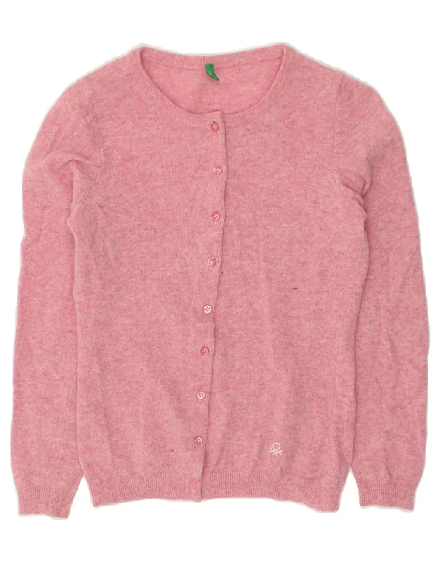 BENETTON Womens Cardigan Sweater UK 4 XS Pink