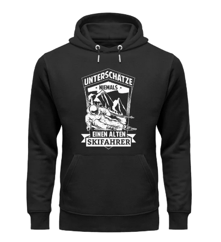 Unterschätze niemals nen alten Skifahrer - Unisex Premium Organic Hoodie