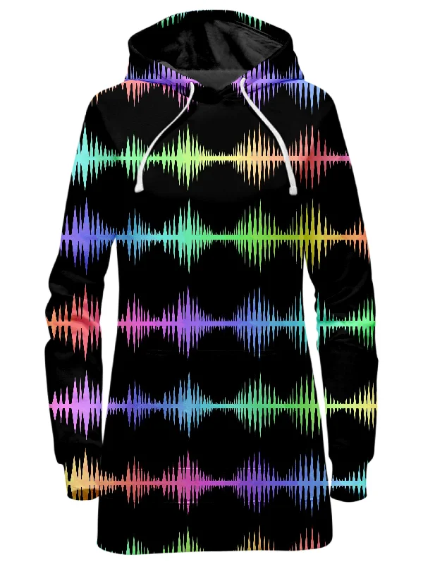 Equalizer Sound Waves Hoodie Dress