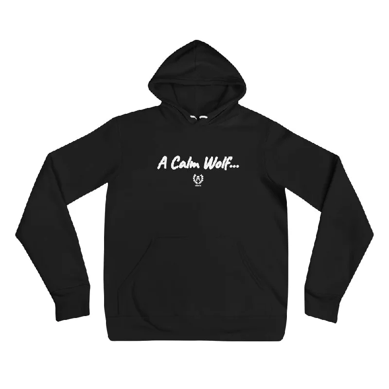 'Calm Wolf' Performance Pullover Hooded Sweatshirt