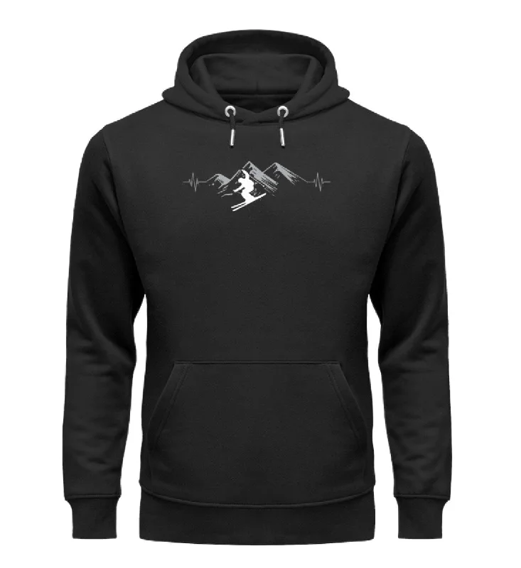 Herzschlag Skifahren - Unisex Premium Organic Hoodie