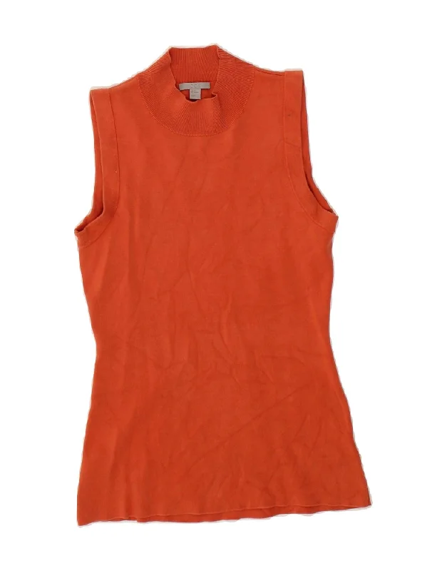 COS Womens Vest Tank Top UK 6 XS Orange Silk