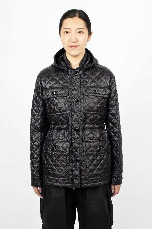 Anet Layered Short Down Jacket Black