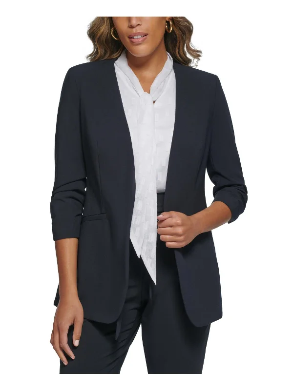 Womens Stretch Open-Front Open-Front Blazer