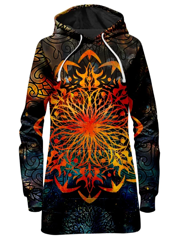 Fire Ornament Hoodie Dress