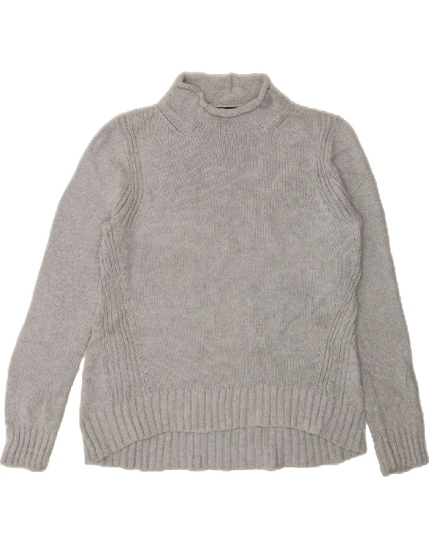 J. CREW Womens Turtle Neck Jumper Sweater UK 16 Large Grey Cotton