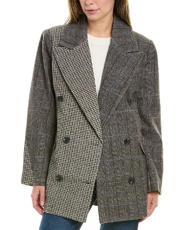 Avec Les Filles Wool-Blend Blazer