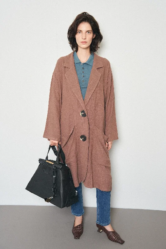 Light Brown Linen Klepto Jacket