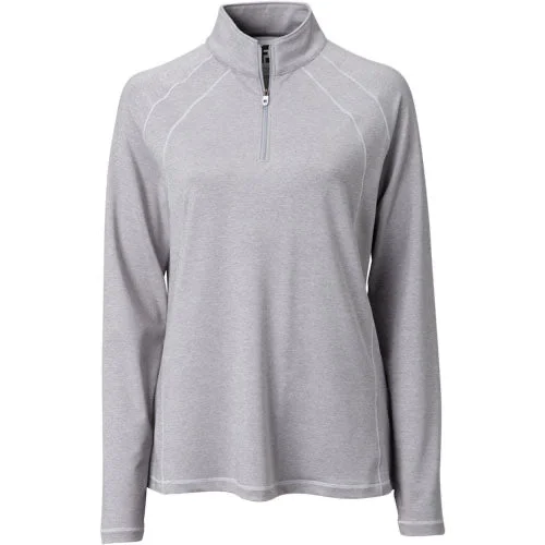 New Footjoy Heather Gray Jersey Knit 1/4 Zip Mid-layer Pullover Size L MSP$95