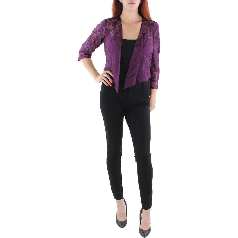 Womens Jacquard Burnout Bolero