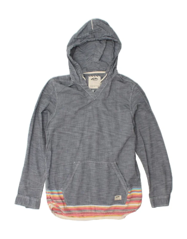 VANS Womens Hoodie Jumper UK 10 Small Grey Flecked Cotton