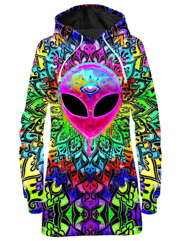 Psy Alien Pink Hoodie Dress