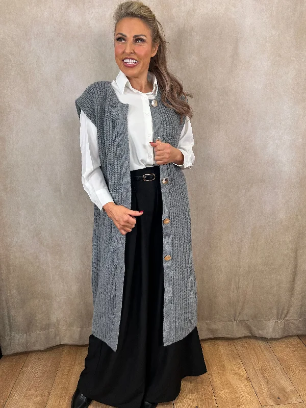 Nancy Knitted Long Waistcoat