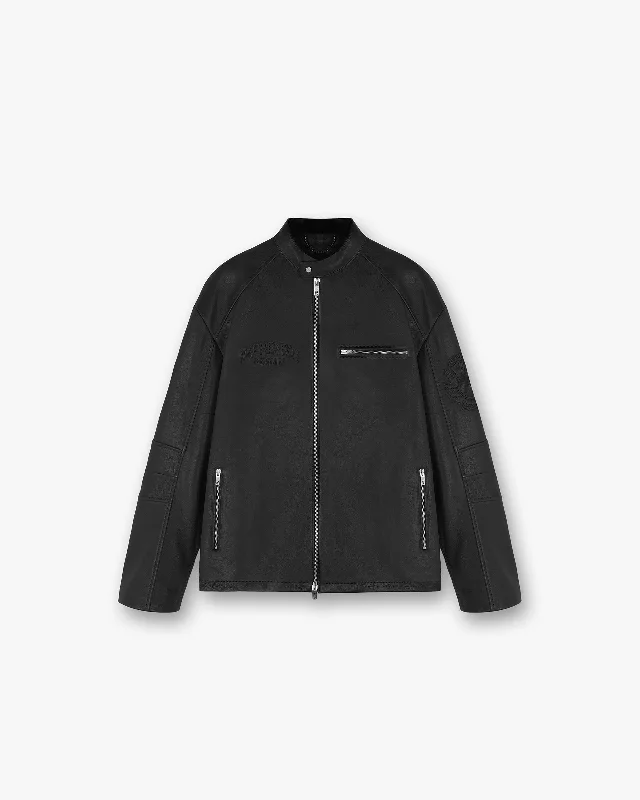 Represent X Belstaff Race Leather Jacket - Black